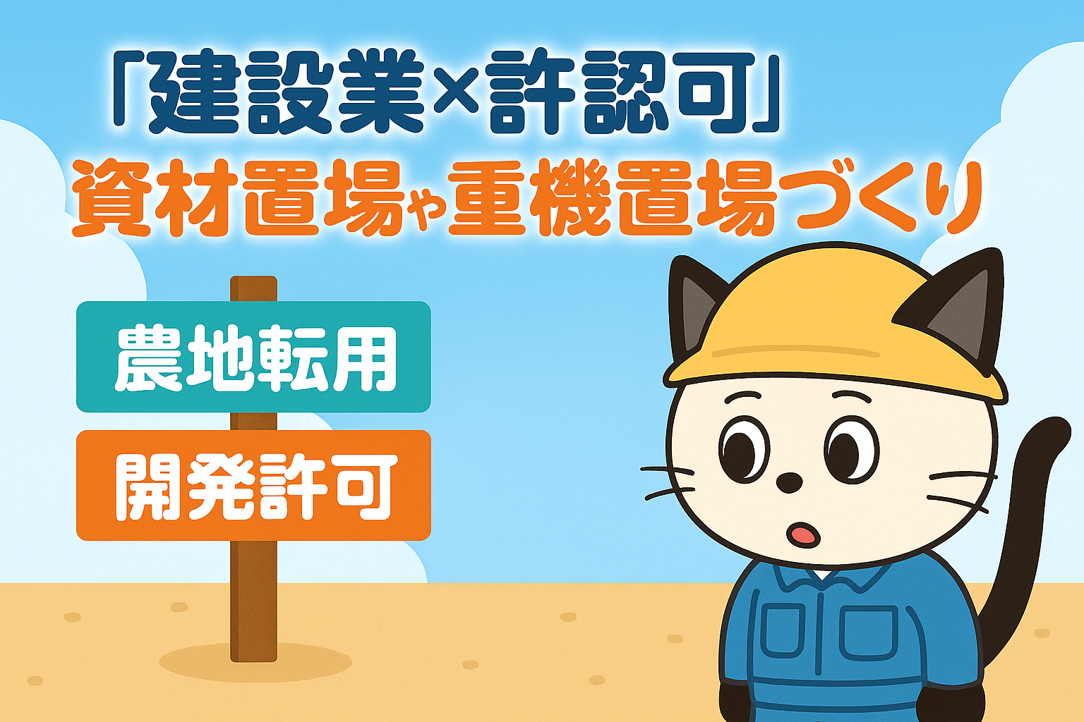 建設業×許認可】資材置場や重機置場づくりに必要な「農地転用＋開発